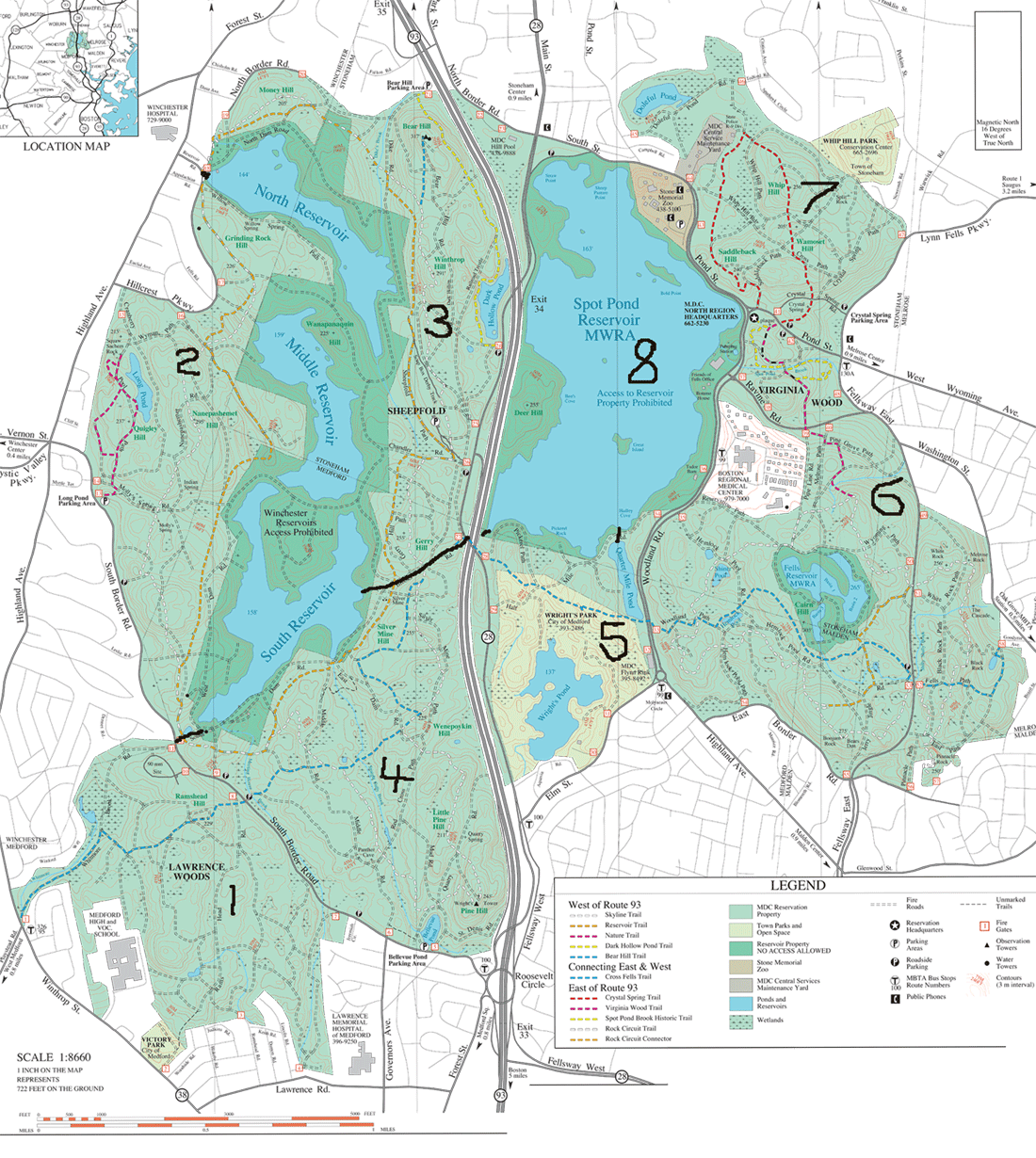 map of the Fells